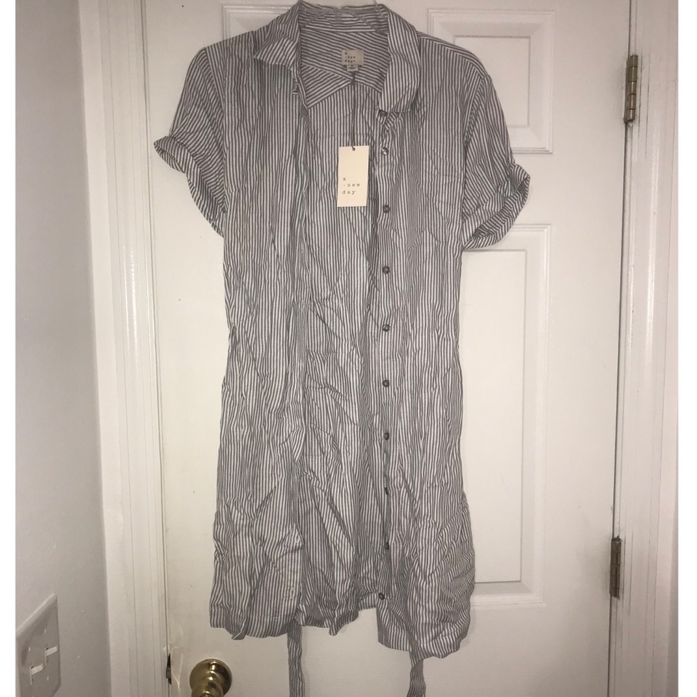White/blue Stripped dress